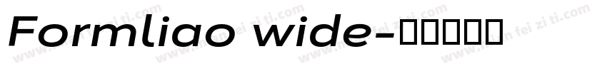 Formliao wide字体转换